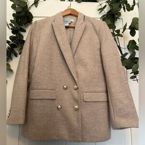 NWT LOFT Brushed Herringbone Double Breasted Blazer, 10P